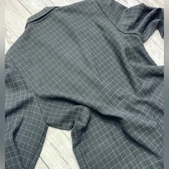 Vintage Womens Union ILGWU Plaid Navy Blue Single Button Lightweight Blazer VTG - Picture 9 of 14